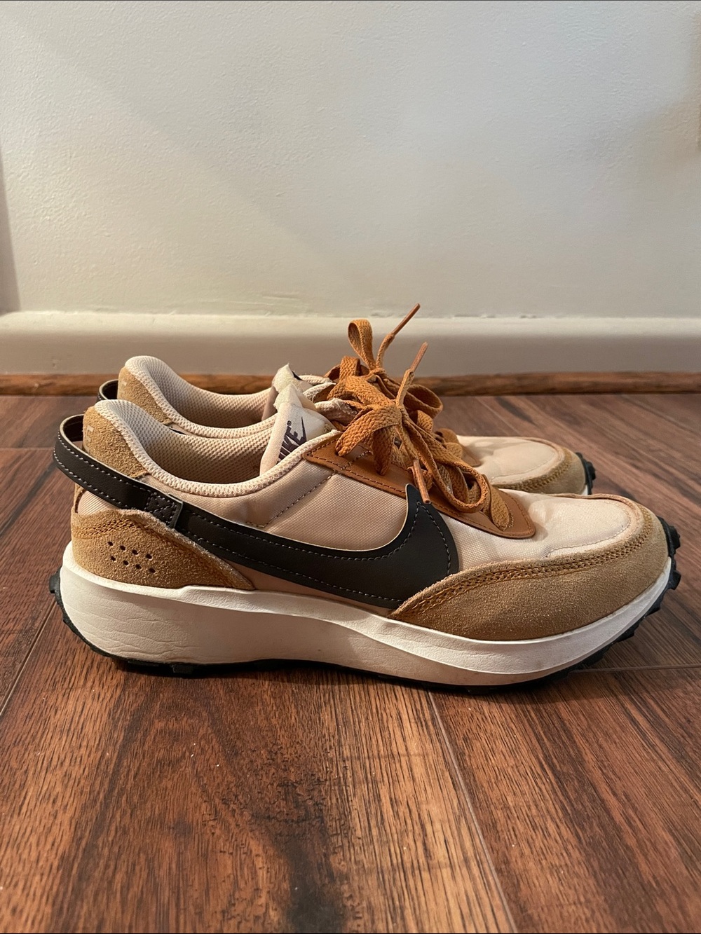 Nike Women’s Tan and Black Retro Runner Sneakers